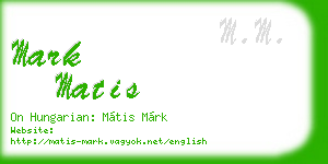 mark matis business card